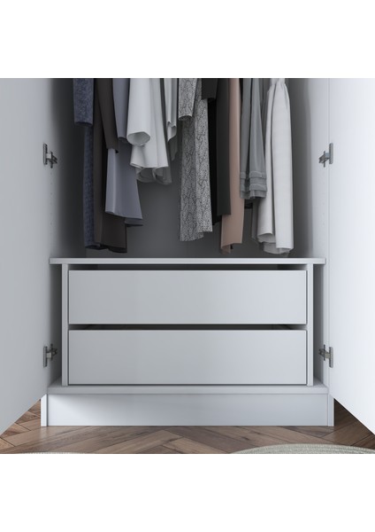 BA139 Gardırop Çekmece Modülü Tamamlayıcı Dolap Içi Çekmece Ünitesi Beyaz modelleri
