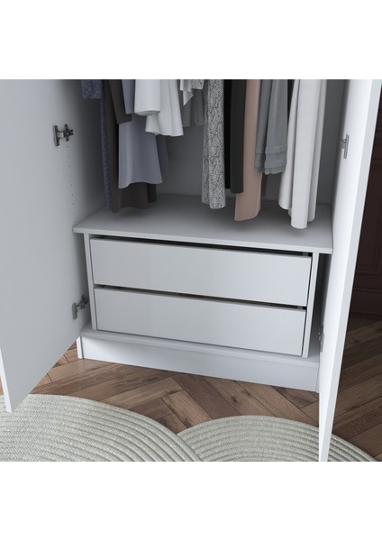 BA139 Gardırop Çekmece Modülü Tamamlayıcı Dolap Içi Çekmece Ünitesi Beyaz fırsatları