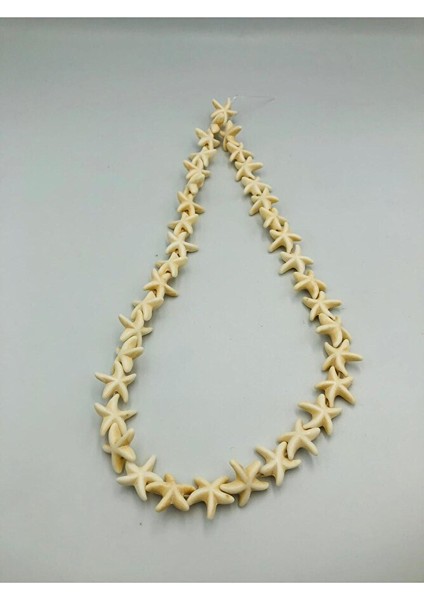 36 Adet Deniz Yıldızı Krem Kahverengi Akrilik Plastik Boncuk 1 mm Delikli modelleri