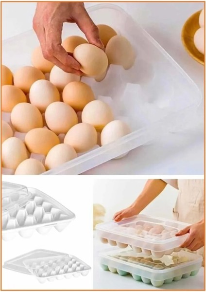 🔒 Kilit Kapaklı 30’lu Yumurtalık – Pratik ve Hijyenik Saklama
