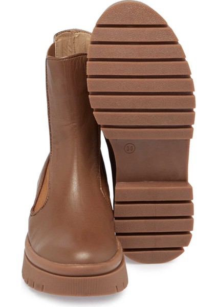 Kahve Hakiki Deri Kadın Casual Bot - K23K1BT66942-O8A