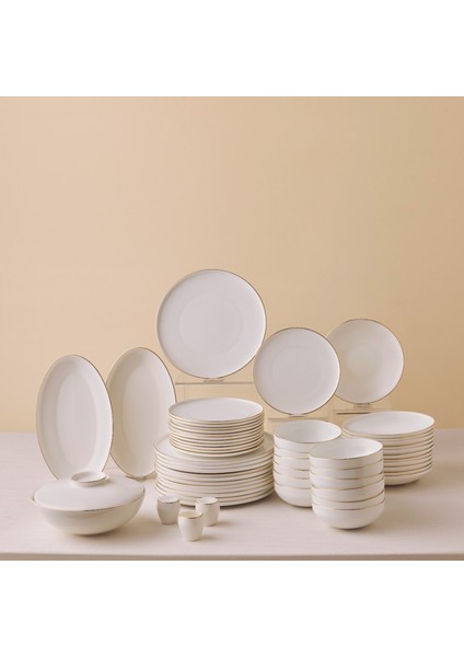 Fine Bone Meridian 55 Parça 12 Kişilik Yemek Takımı Gold