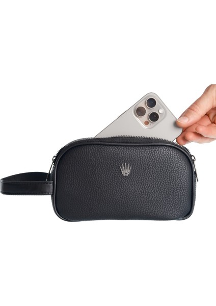 Valetta Siyah Ithal Vegan Deri El Çantası fırsatları