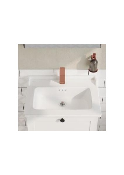 Integra Classic Etajerli Lavabo 7000B003-0001 Dikdörtgen - 60X46 cm - Tek Armatür Delikli - Su Taşma Delikli - Beyaz fiyatları