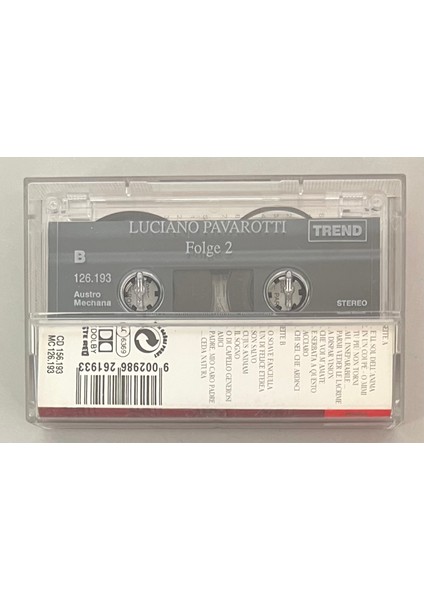 The Great Luciano Pavarotti Kaset (Orijnal Dönem Baskı Kaset) fiyatları