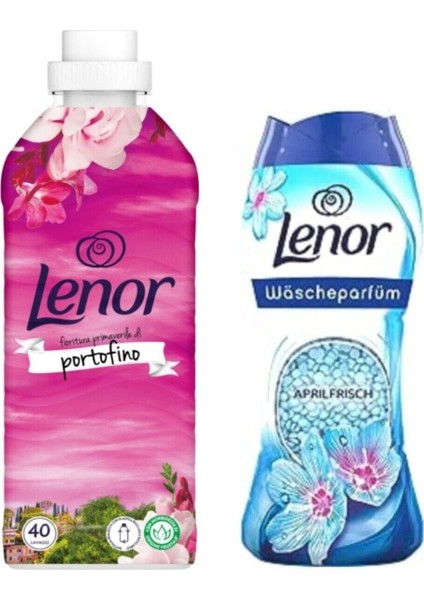 Çamaşır Yumuşatıcısı Portofino 40 Yıkama + Lenor Granül Parfüm Aprilfresh