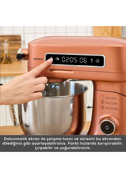 Pro Artisan Zaman Ayarlı Tartılı Mutfak Şefi Copper Glow 1600W 5 Litre