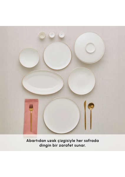 Fine Bone Meridian 55 Parça 12 Kişilik Yemek Takımı Gold fırsatları