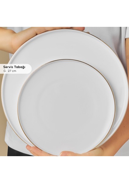 Fine Bone Meridian 55 Parça 12 Kişilik Yemek Takımı Gold indirimleri