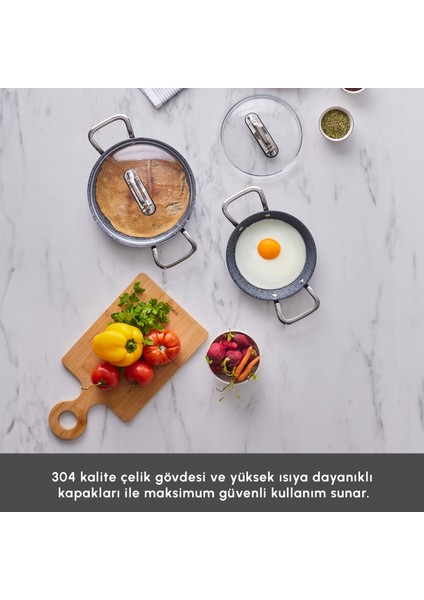 Biogranit Monet 4 Parça Sahan Set Siyah fırsatları