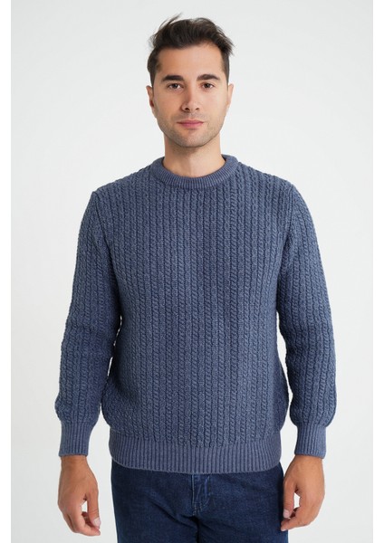 Erkek Bisiklet Yaka Selanik Saç Örgülü Yün Kazak TRIST-5352 fiyatları