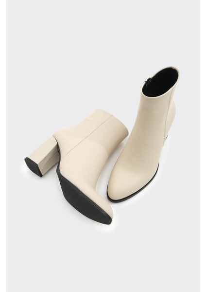 Klasik Hakiki Deri Fermuarlı Topuklu Kadın Bot fırsatları