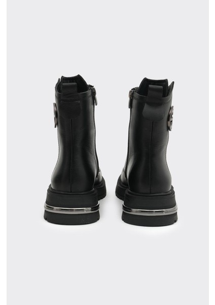 Hakiki Deri Bağcıklı Fermuarlı Kadın Bot fırsatları