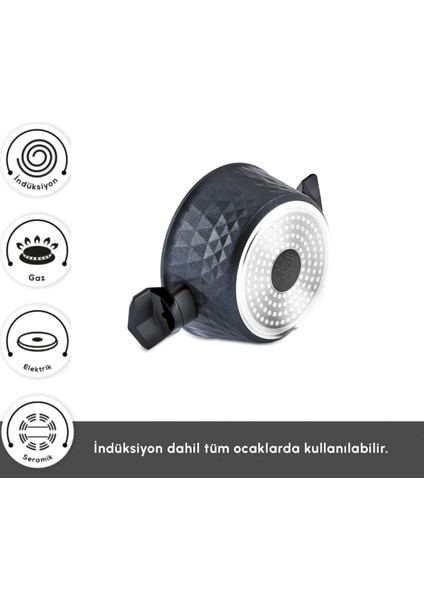 BioDiamond Antibakteriyel Kulp İndüksiyon Tabanlı 6 Parça Tencere Seti fırsatları