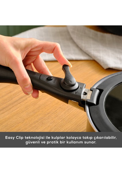 Biodiamond Easy Clip Çıkarılabilir Saplı İndüksiyon Tabanlı 13 Parça Tencere / Tava Seti