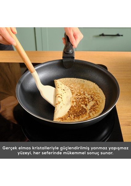 Biodiamond Easy Clip Çıkarılabilir Saplı İndüksiyon Tabanlı 13 Parça Tencere / Tava Seti