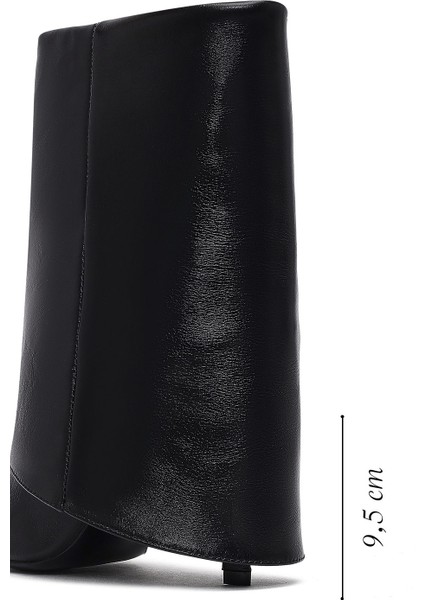 Kadın Siyah Ince Topuklu Deri Bot 25AFD160218 fiyatları