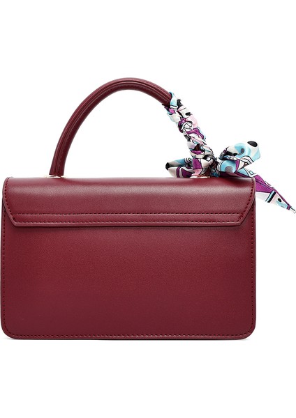 Kadın Bordo Uzun Askılı Baskılı Çapraz Çanta 25WBD282126 fırsatları