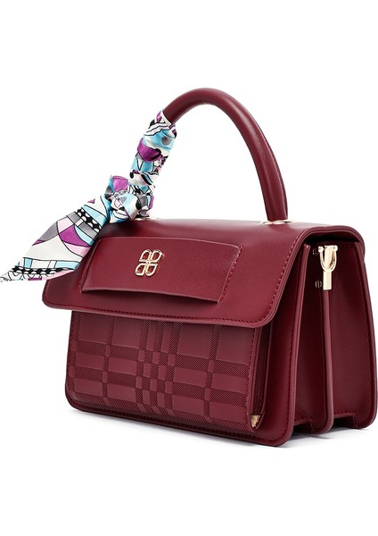 Kadın Bordo Uzun Askılı Baskılı Çapraz Çanta 25WBD282126 indirimleri