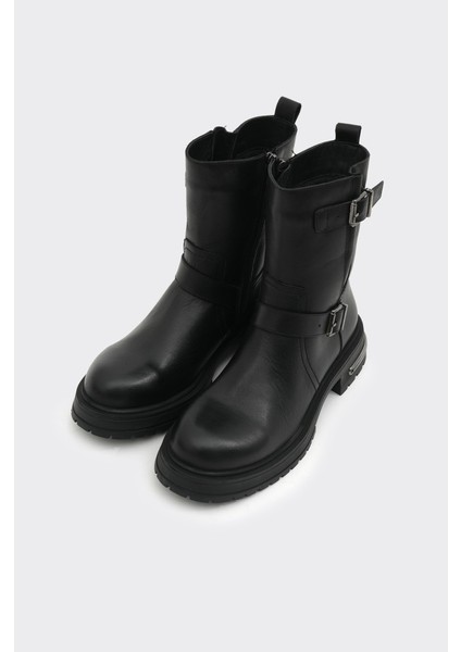 Hakiki Deri Fermuarlı Kadın Bot modelleri