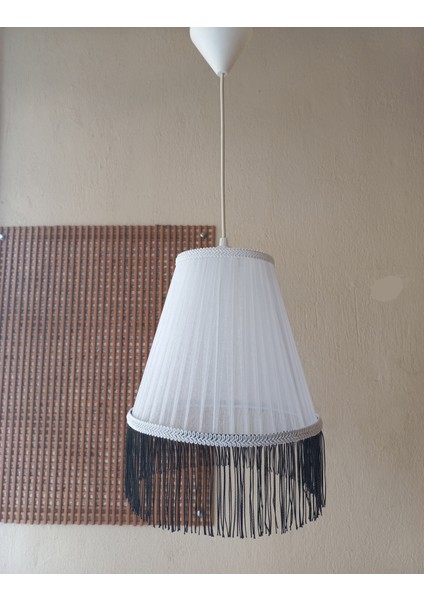 Beyaz Siyah Organze Avize M-148 Yatak Odası Çocuk Odası Genç ve Bebek Odası Avize Aydınlatma Sarkıt modelleri