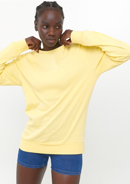 Süperlife Kadın Bisiklet Yaka Regular Fit Sweatshirt SPR21K17 modelleri