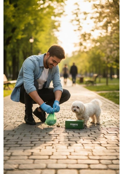 5 Rulo 25X35CM Pudra Kokulu Kedi Köpek Kaka Poşeti Kutulu Dayanıklı Pet Evcil Hayvan 5 Rulo 100 Adet fırsatları