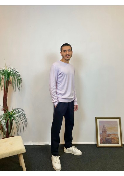 Süperlife Erkek Bisiklet Yaka Slim Fit Ince Sweatshirt Spr 20K17