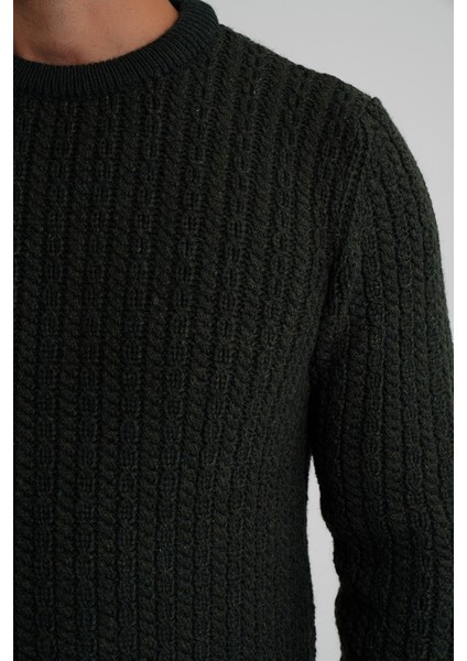 Erkek Bisiklet Yaka Selanik Saç Örgülü Yün Kazak TRIST-5352 indirimleri