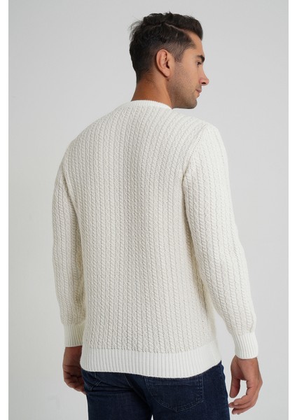 Erkek Bisiklet Yaka Selanik Saç Örgülü Yün Kazak TRIST-5352 fiyatları