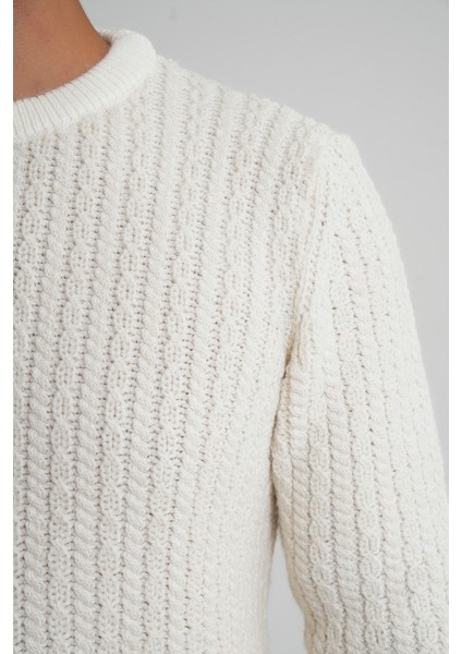 Erkek Bisiklet Yaka Selanik Saç Örgülü Yün Kazak TRIST-5352 indirimleri