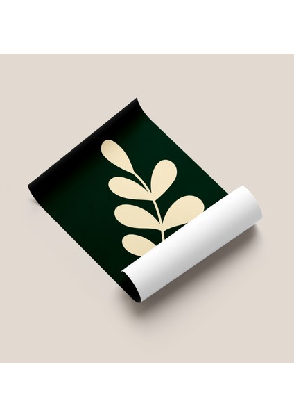 Çerçevesiz Poster Krem Rengi Bitki Temalı Dijital Baskı Poster,minimalist Soyut Çiçek Poster fırsatları