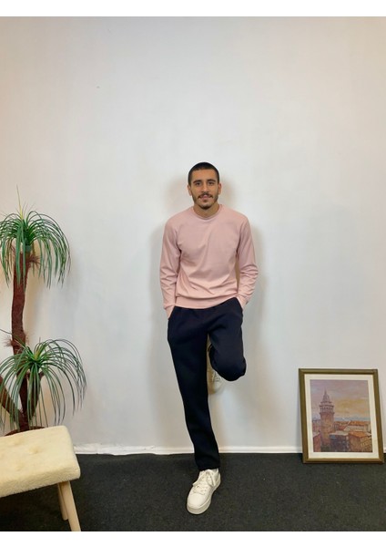 Süperlife Erkek Bisiklet Yaka Slim Fit Ince Sweatshirt Spr 20K17