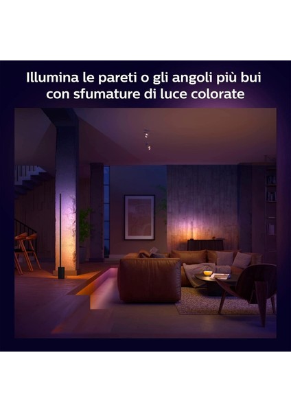 Gradient Signe Akıllı LED Zemin Işığı, Lambader, Siyah fiyatları