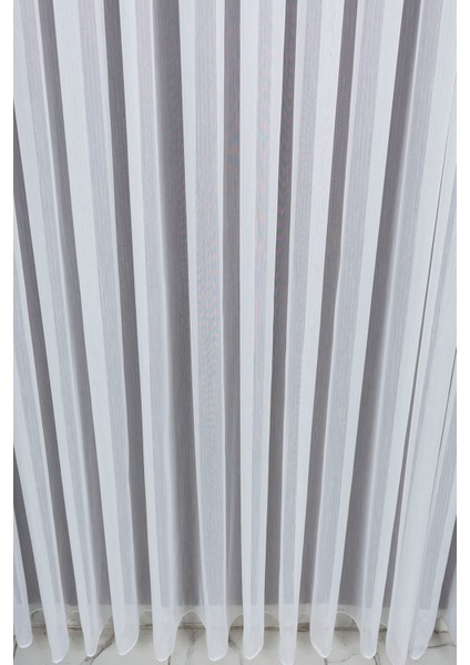 Salon ve Oturma Odaları Için Ağır Gramajlı Zarif Simli Bambu Model 1/2 Seyrek Pileli Tül Perde modelleri