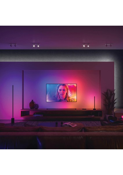 Gradient Signe Akıllı LED Zemin Işığı, Lambader, Siyah indirimleri