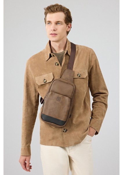 Osimhen Erkek Bej Gömlek Yaka Süet Deri Mont 25WGD657710