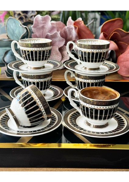 Wersace Türk Kahvesi Fincan Takımı 6 Kişilik 12 Parça modelleri