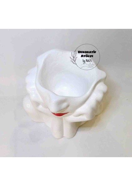 Bohem Ruj Kız Kâseli Biblo - Anahtarlık - Saksı - Kalemlik - El Yapımı Taş Biblo fırsatları