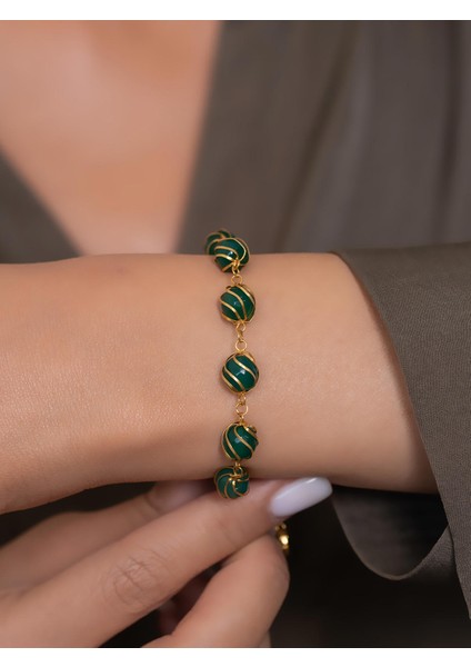 14 Ayar Kafesli Yeşil Bileklik modelleri