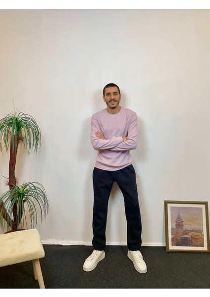 Süperlife Erkek Bisiklet Yaka Slim Fit Ince Sweatshirt Spr 20K17