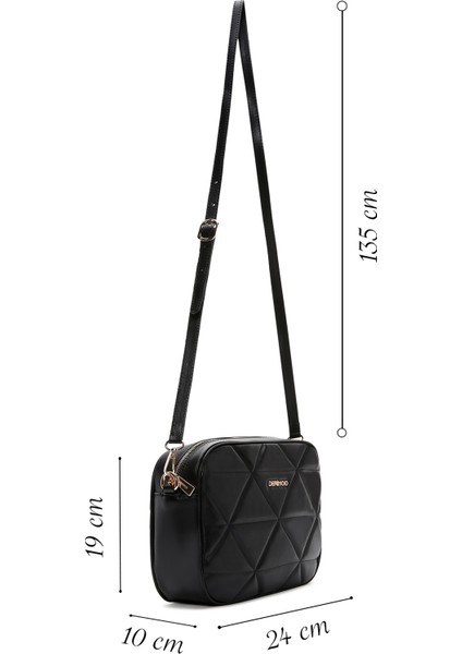 Kadın Siyah Uzun Askılı Kapitone Çapraz Çanta 25ABD2000KP fiyatları