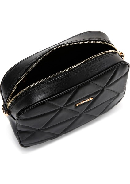 Kadın Siyah Uzun Askılı Kapitone Çapraz Çanta 25ABD2000KP