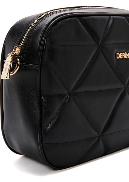 Kadın Siyah Uzun Askılı Kapitone Çapraz Çanta 25ABD2000KP