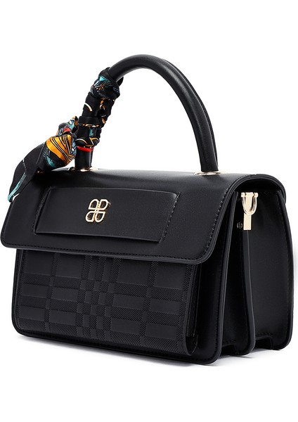 Kadın Siyah Uzun Askılı Baskılı Çapraz Çanta 25WBD282126 indirimleri