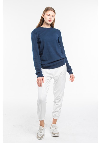 Süperlife Kadın Bisiklet Yaka Regular Fit Sweatshirt SPR21K17