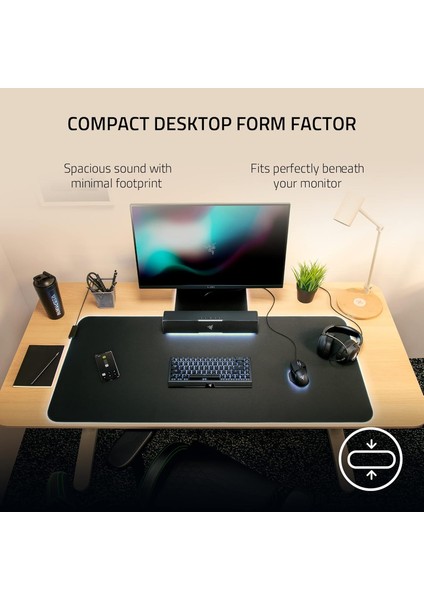 Leviathan V2 x - Pc Oyun Soundbar'ı (Tam Aralıklı Sürücüler, Kompakt Masaüstü Form Faktörü, Us indirimleri