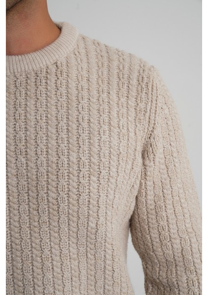 Erkek Bisiklet Yaka Selanik Saç Örgülü Yün Kazak TRIST-5352 indirimleri