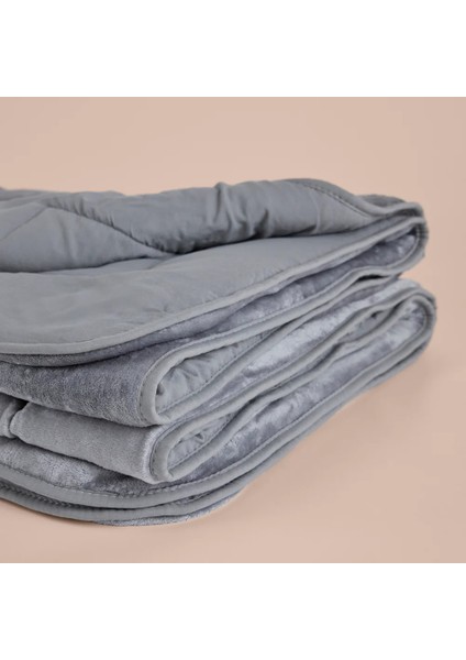 Tek Kişilik Çift Taraflı Welsoft Yorgan Gri 155X215 cm - Velour Serisi modelleri