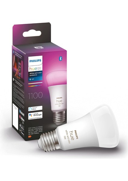 wca 9-75W Renkli Akıllı Ampul E27 Bluetooth Özellikli